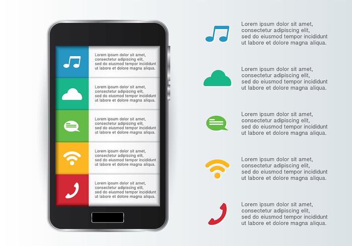 Tel Infografía Vector