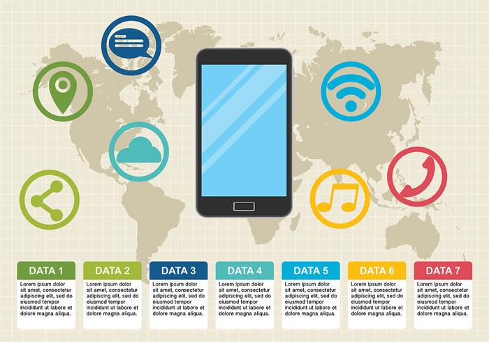 Tel Infografía Vector