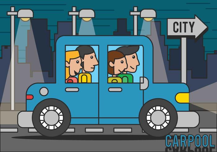 Carpool illustration vector