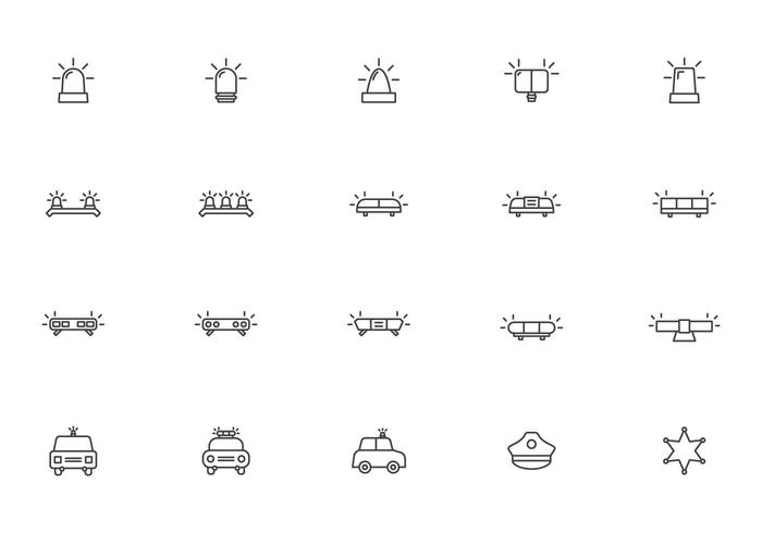 Free Police Lights Vectors Free Police Lights Vectors