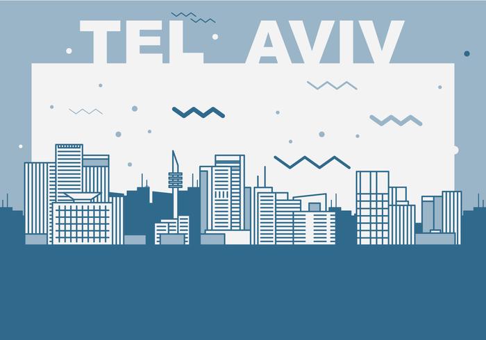 Ciudad de Tel Aviv vector