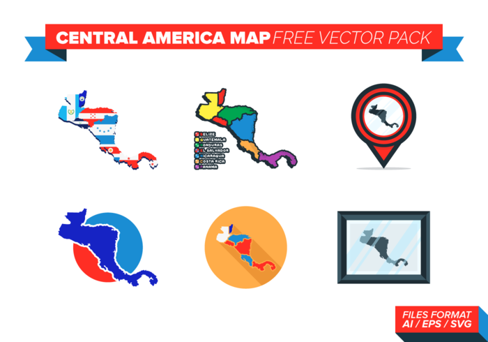Central America Map Free Vector Pack Central America Map Free Vector Pack