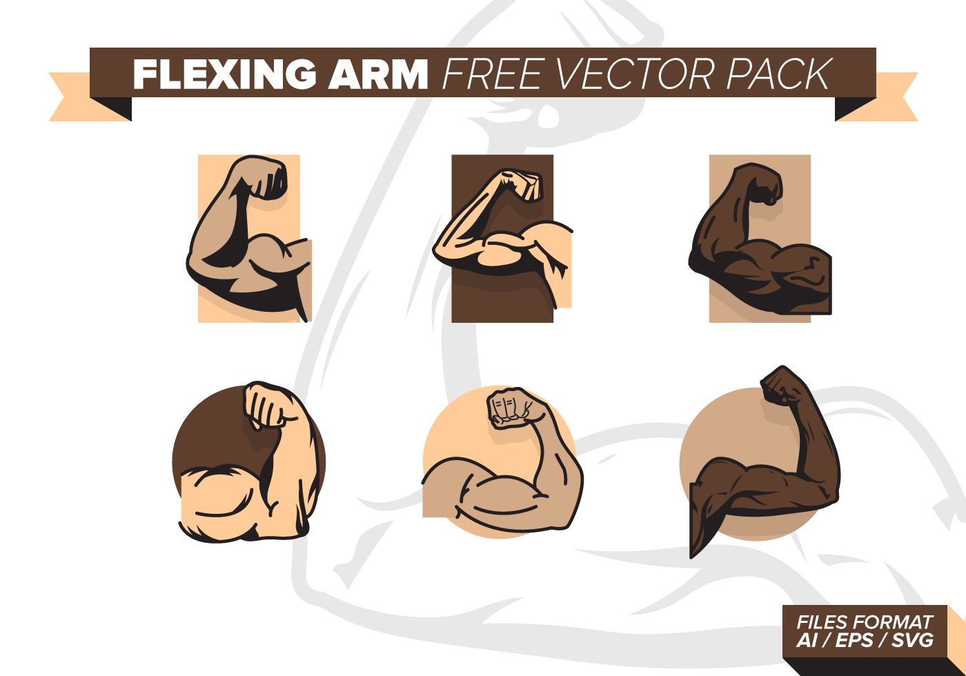 Flexing Arm Vector Pack Download Free Vectors, Clipart Graphics