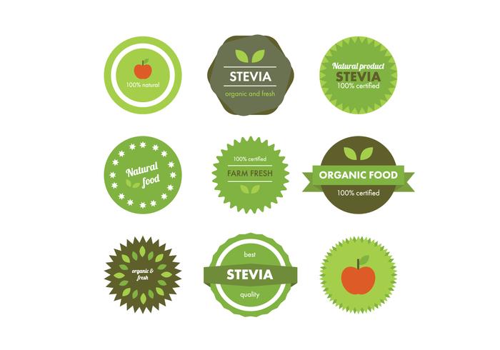 Natural Food Badges vector