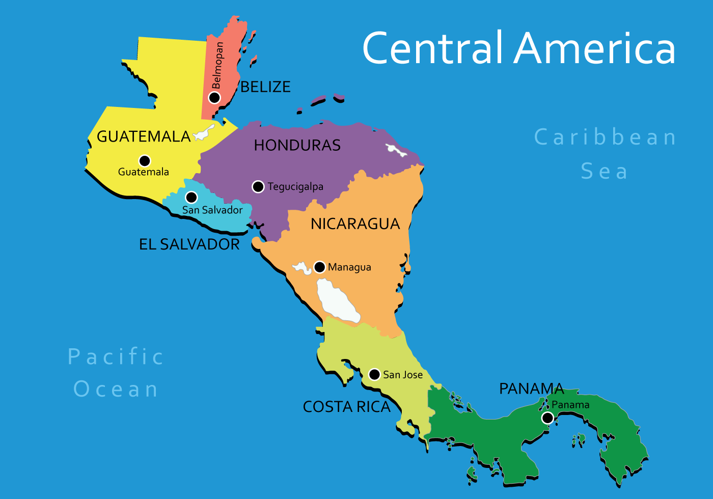 Central America Map Vector 147469 Vector Art at Vecteezy