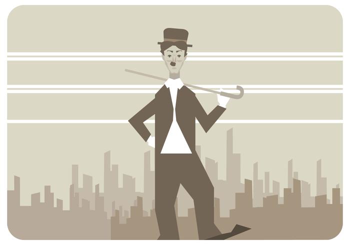 Charlie Chaplin Walking Vector