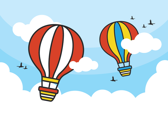 Colorful Hot Air Balloon Vectors Colorful Hot Air Balloon Vectors