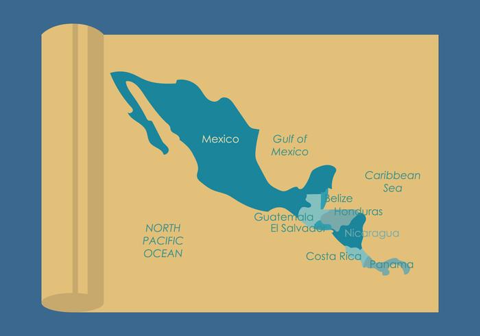 América Central Mapa Vectores