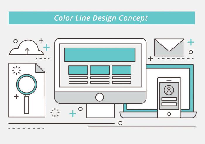 Free Flat Linear Vector Illustration Free Flat Linear Vector Illustration