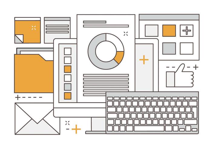 Free Linear Vector Digital Media Illustration Free Linear Vector Digital Media Illustration