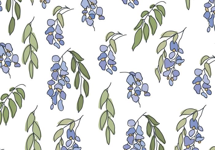 Delicate Wisteria Pattern vector