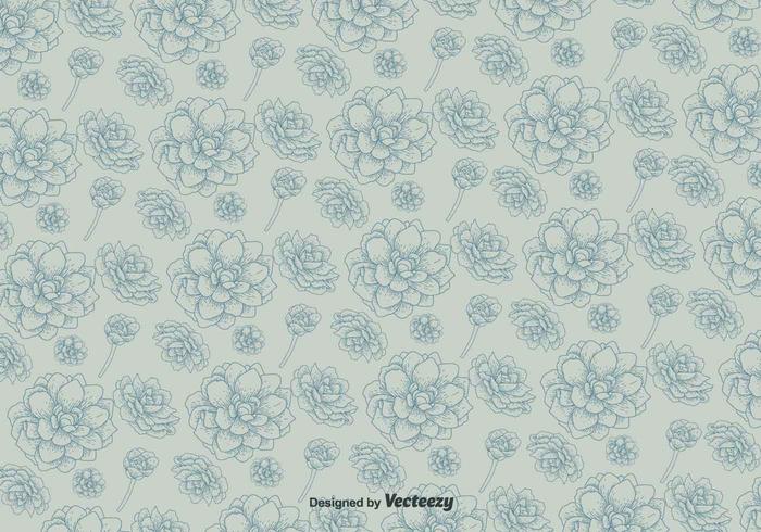 Vector Pattern With Flowers On Background Vector Pattern With Flowers On Background