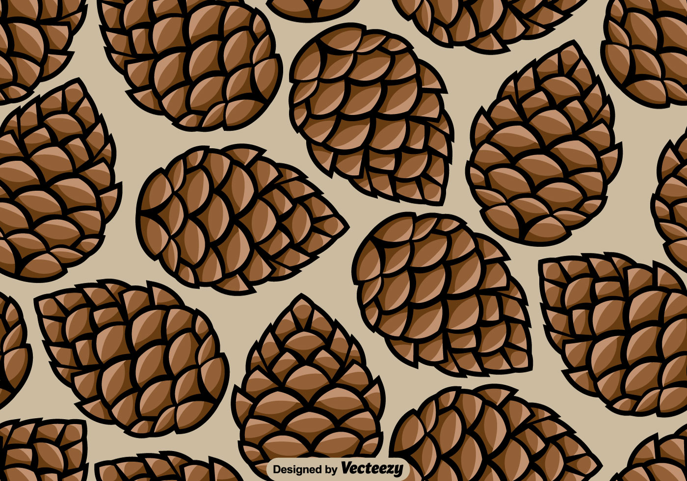 Pine Cone Seamless Pattern Vector 147585 Vector Art at Vecteezy
