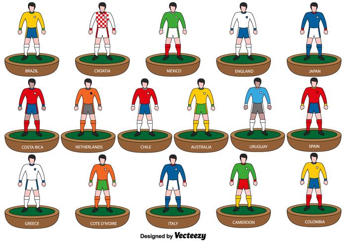 Subbuteo Jugadores iconos - vector