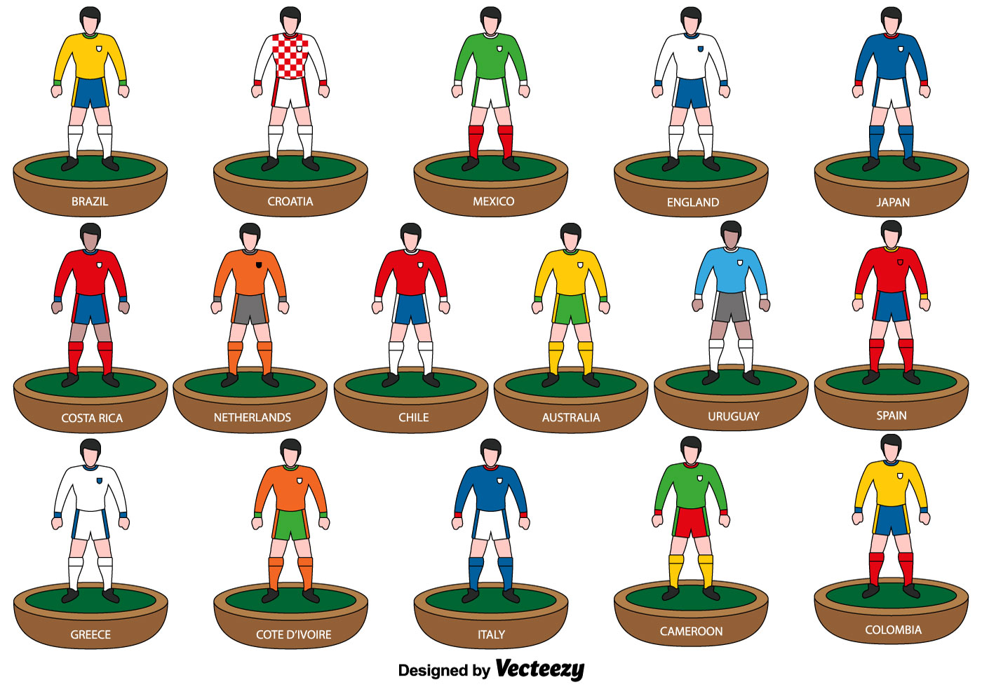 Subbuteo Players icons - Vector 147592 Vector Art at Vecteezy