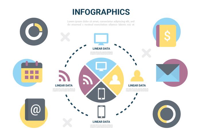 Vector libre diseño plano Infografía