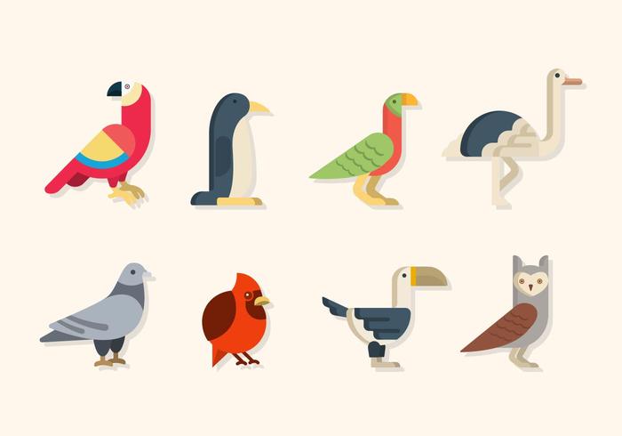 Los vectores de aves planas