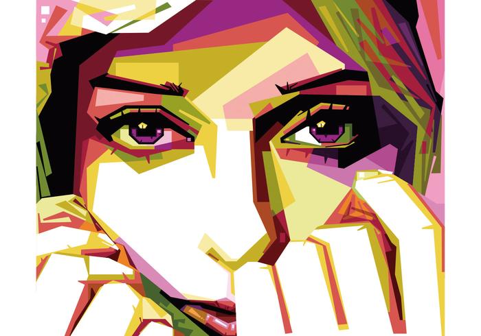 Hijab Girl vector WPAP