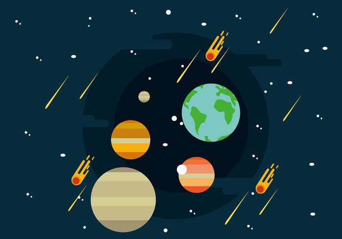 Solar System Illustration vector