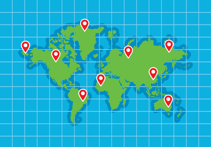 Vector Mapa del mundo Point