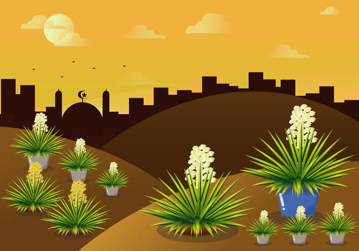 Vector Paisaje exótico