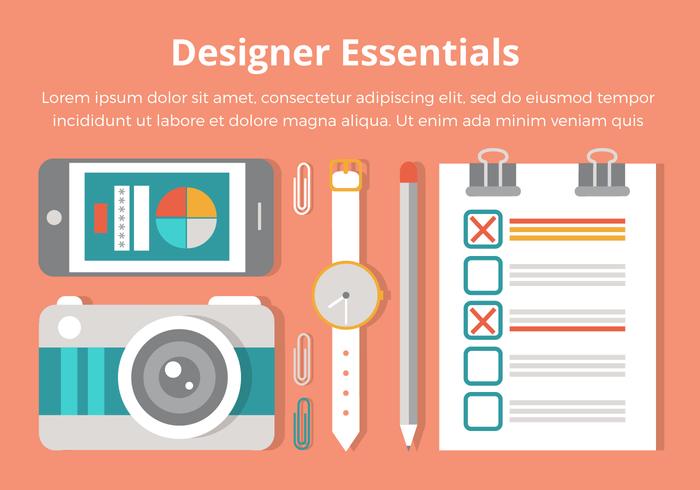 Fundamentos del diseñador libre del plano de diseño de vectores