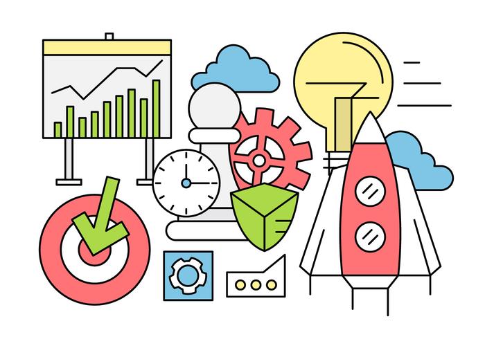 Free Linear Startup Vector Elements Free Linear Startup Vector Elements