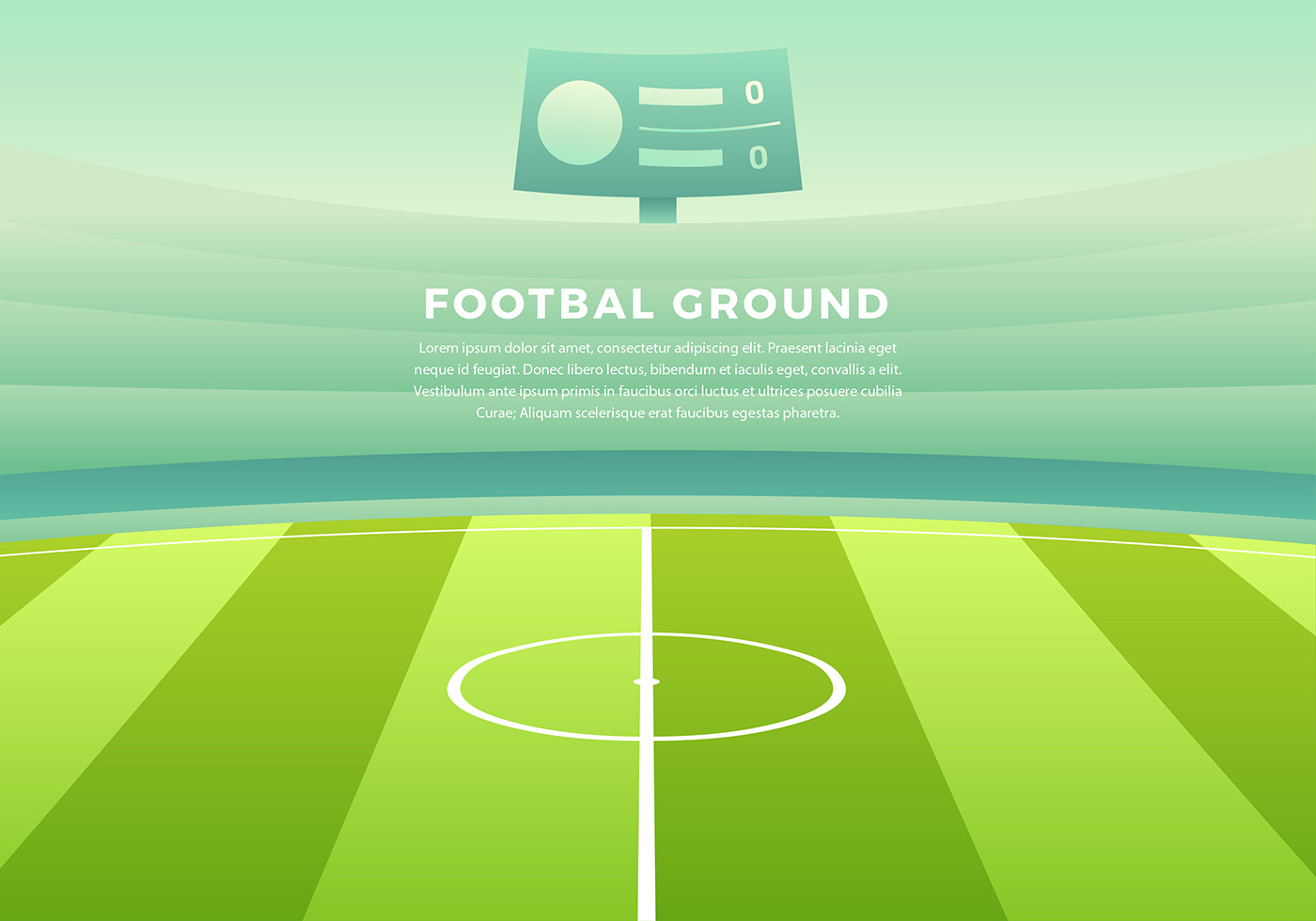 Footbal Ground Cartoon Background Free Vector Vector Art At Vecteezy