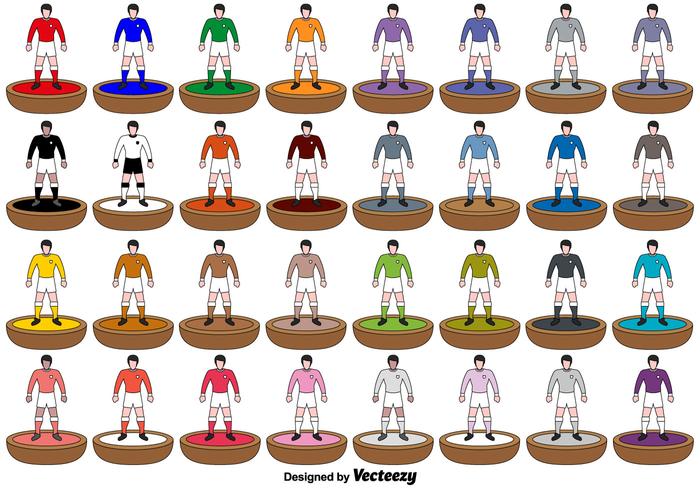 Subbuteo jugadores iconos - Vector