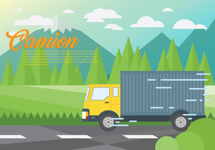 Fondo del vector de Camion