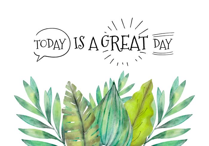 Aesthetic Palm Leaves Watercolor Leaves Tropical Quote Motivational  Aesthetic Palm Leaves Watercolor Leaves Tropical Quote Motivational