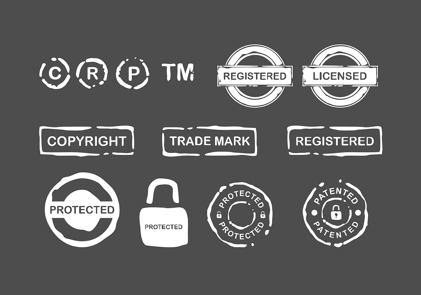 Copyright licenses. Копирайт. Licensed registered штамп. Авторское право векторный контент. Авторский вектор.