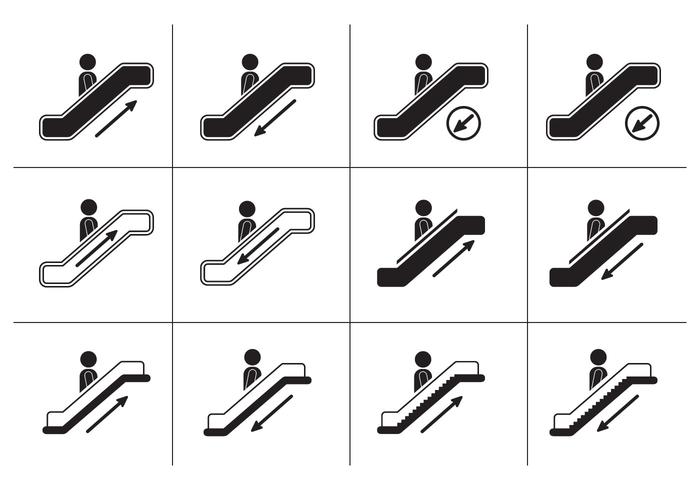 Iconos de Escalera vector