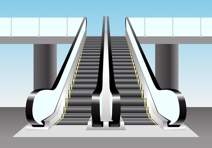 Escalator Vector Scene Escalator Vector Scene