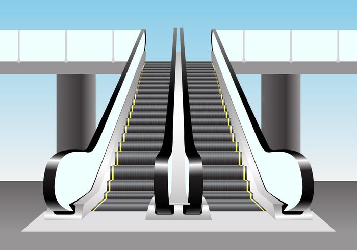 Escalator Vector Scene 