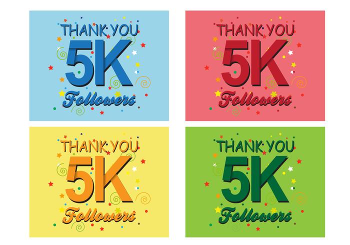 5K Seguidores vector