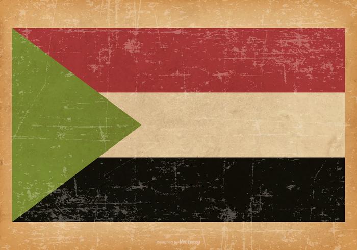 Grunge Flag of Sudan vector