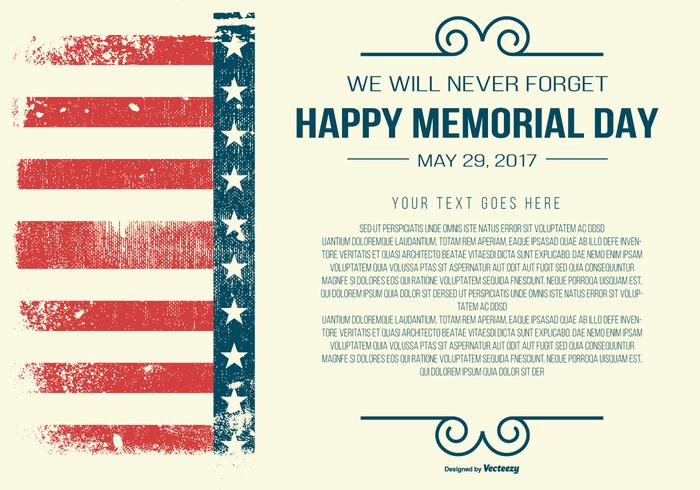 Plantilla del Memorial Day vector