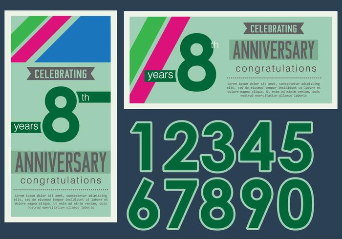 Vintage Anniversary card vector