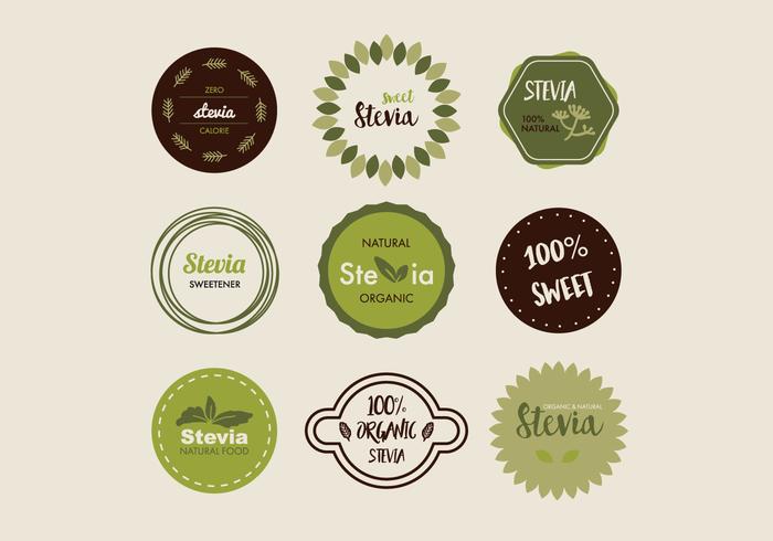 Insignias de Stevia vector