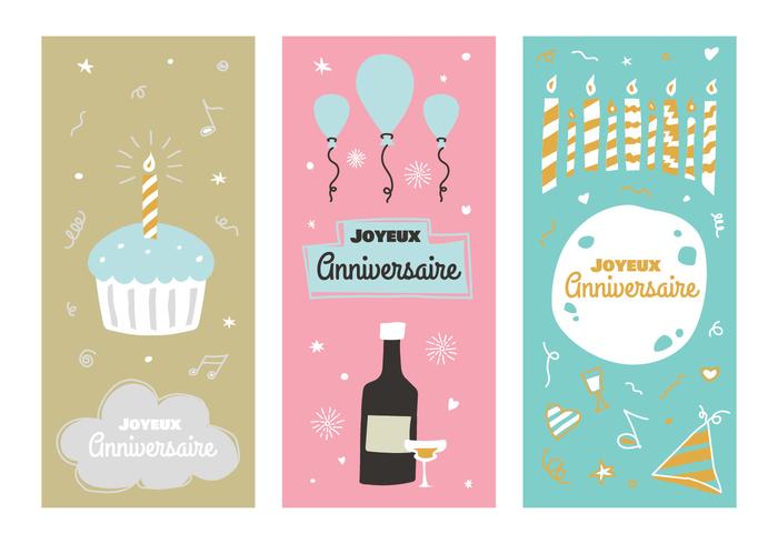 Vintage Anniversaire Vector Posters Vintage Anniversaire Vector Posters