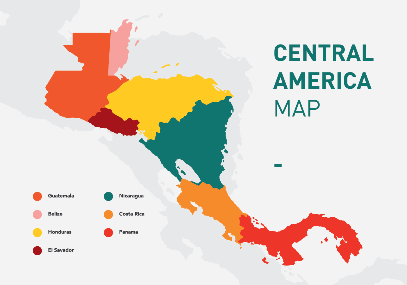 Of the countries of central. Карта центральной Америки. Карта центральной Америки со странами. Государства центральной Америки на карте. Центральная Америка Америка.