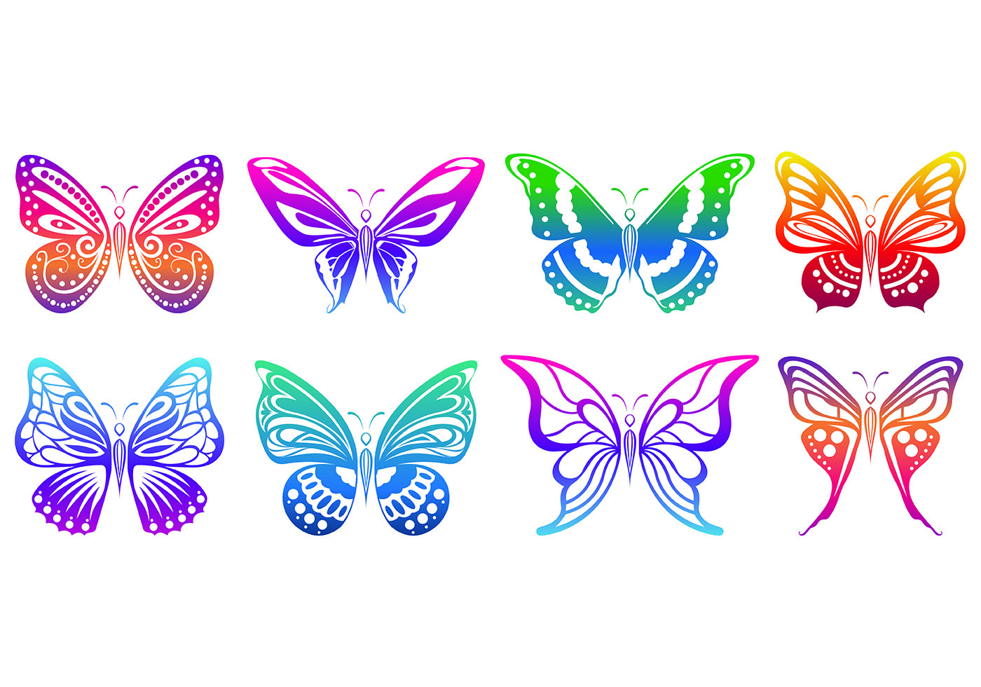 Download Set Of Mariposa Icons - Download Free Vectors, Clipart ...