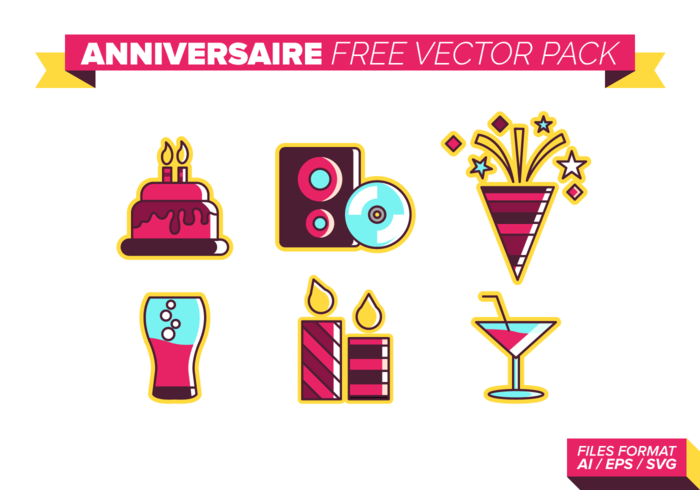 Anniversaire Free Vector Pack Anniversaire Free Vector Pack