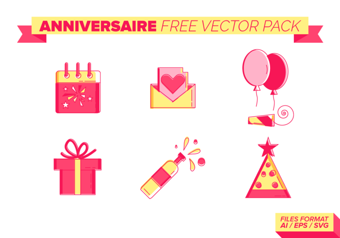 Anniversaire Free Vector Pack Anniversaire Free Vector Pack