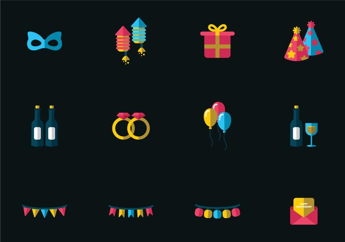 Anniversary Vector Icons