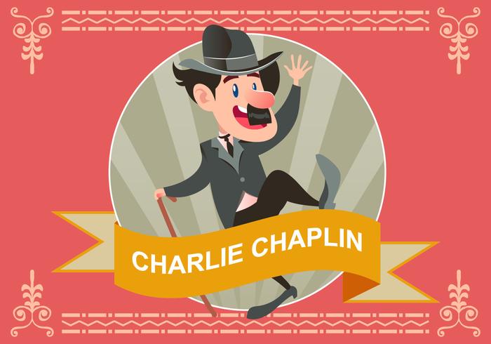 Illustration Of Charlie Chaplin Dancing Vector 