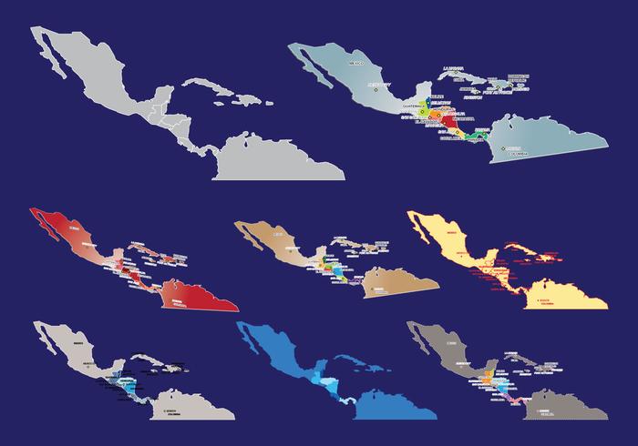 Central America Map Vector