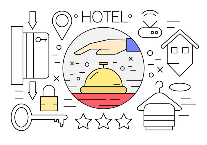 Iconos Linear Hotel gratuitos vector