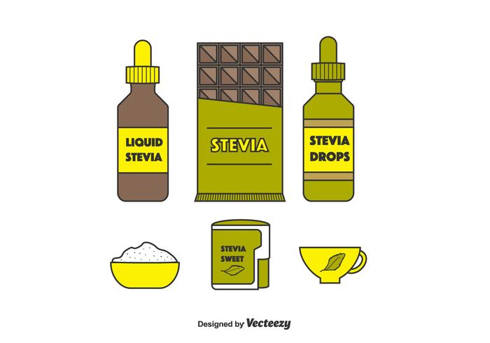Stevia Product Vector Set
